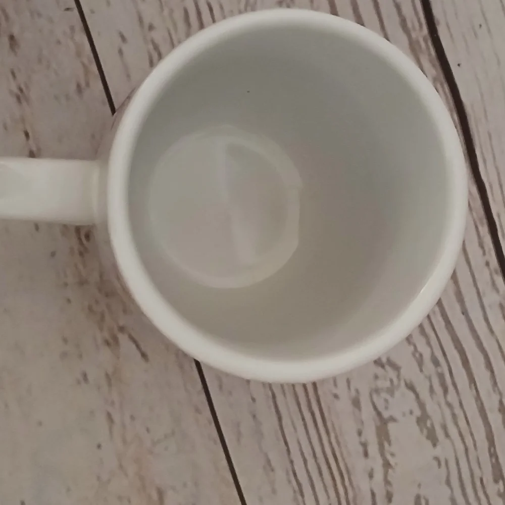 White Mug with Red Snowflake Design